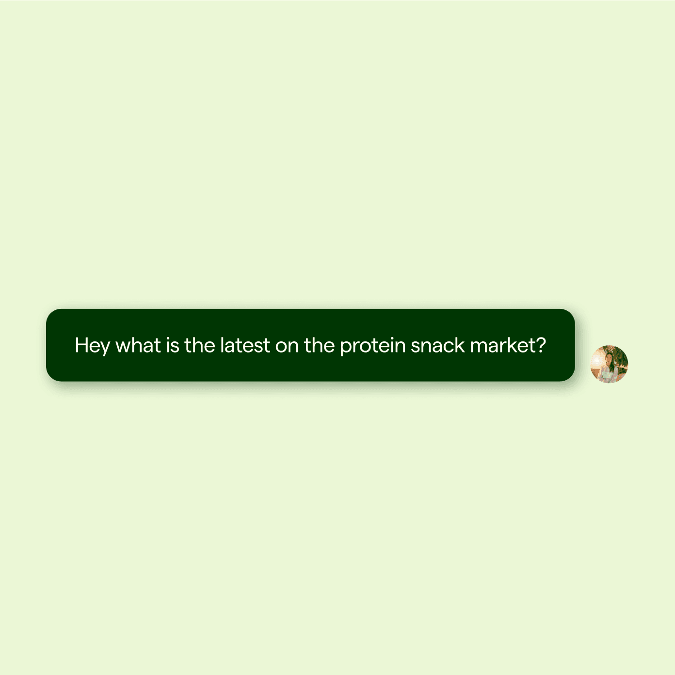 Radish prompt asking about the protein snack market