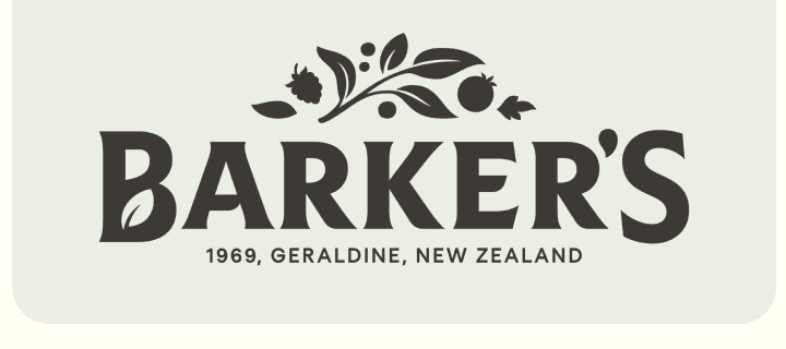 Barker's logo card