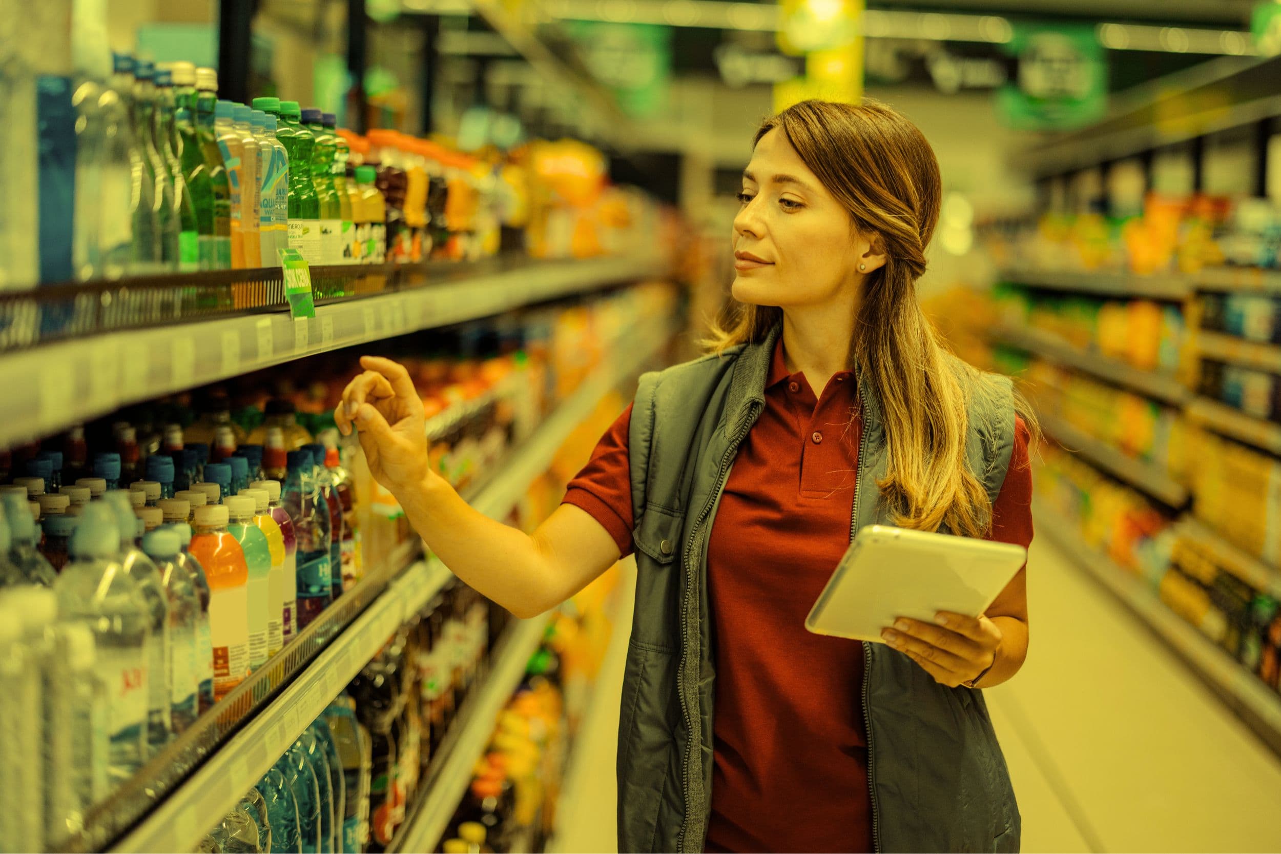 Stock checker retail shelf campaign