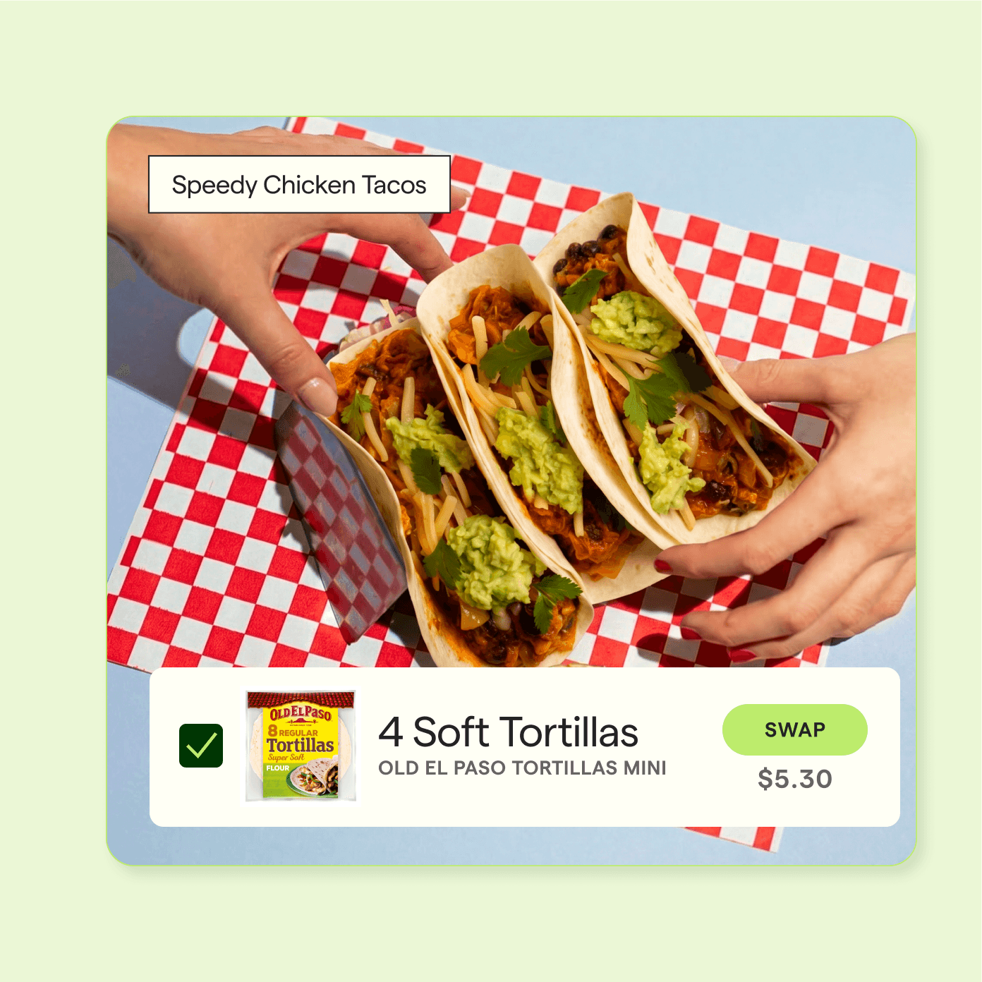 Shopper Media recipe placement for tortillas