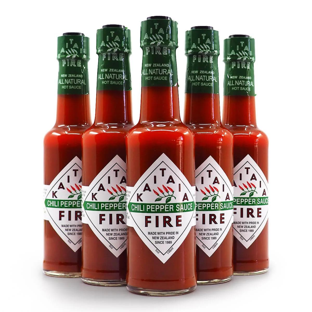 two bottles of hot sauce
